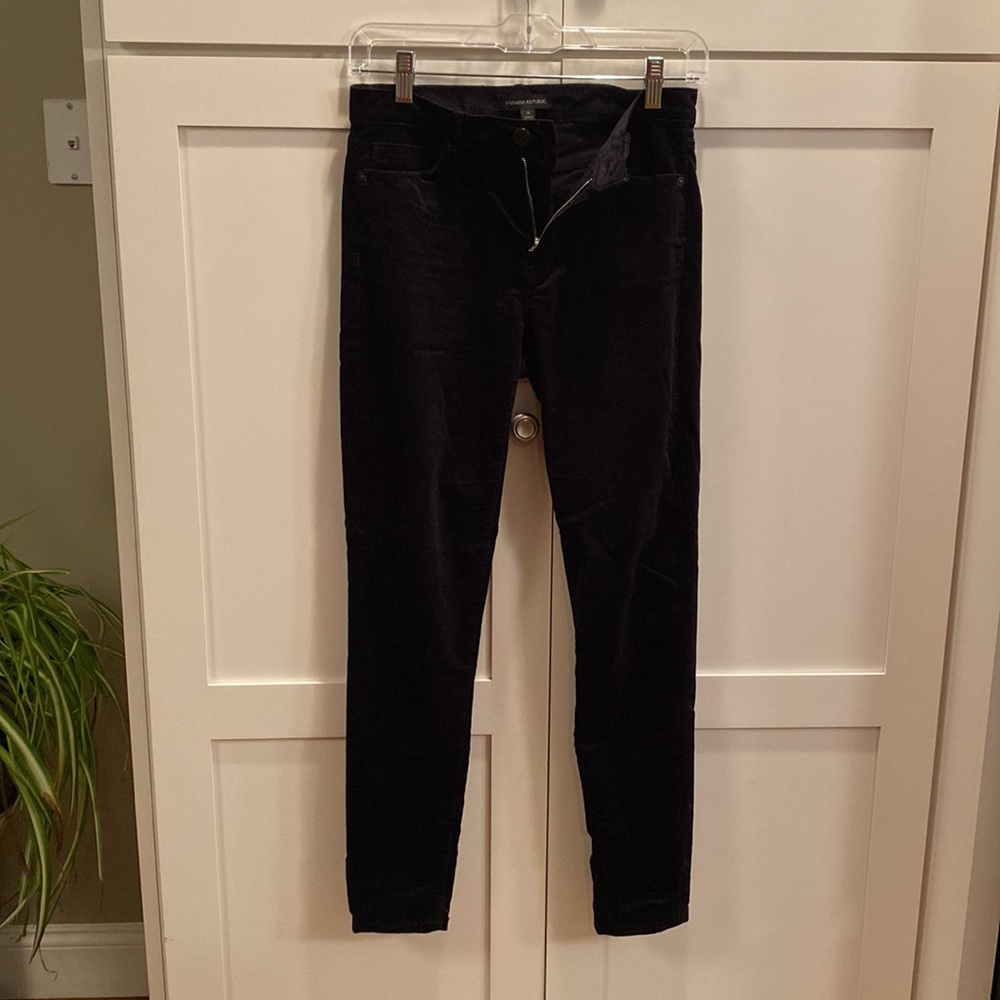 Banana Republic slim pants black velvet 25 waist